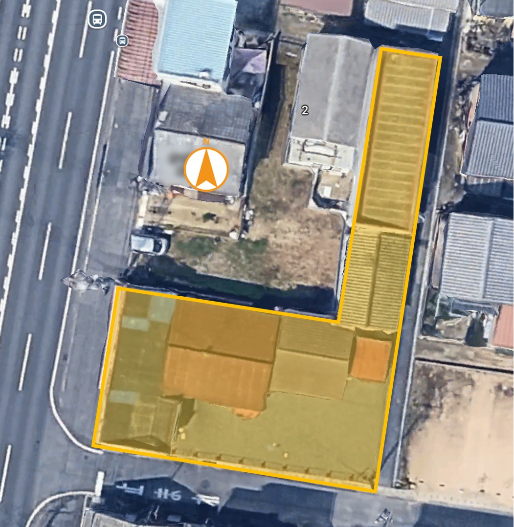 【売買】岡山市南区並木町1丁目｜約137坪・土地｜バス停徒歩1分・建築条件なし