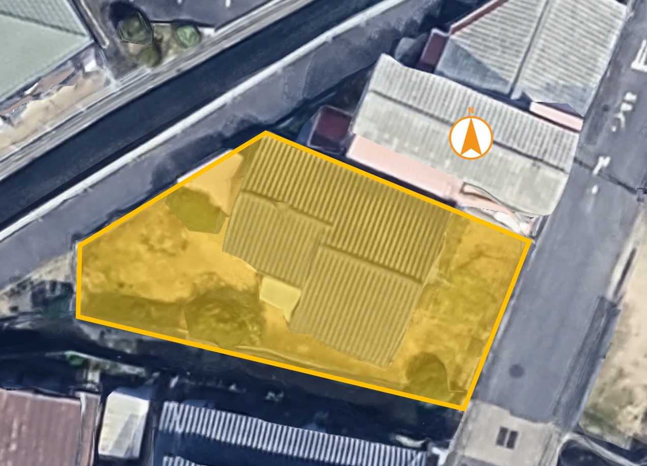 【売買】岡山市南区新保｜約60坪・建築条件なし｜備前西市駅徒歩18分・解体更地渡し